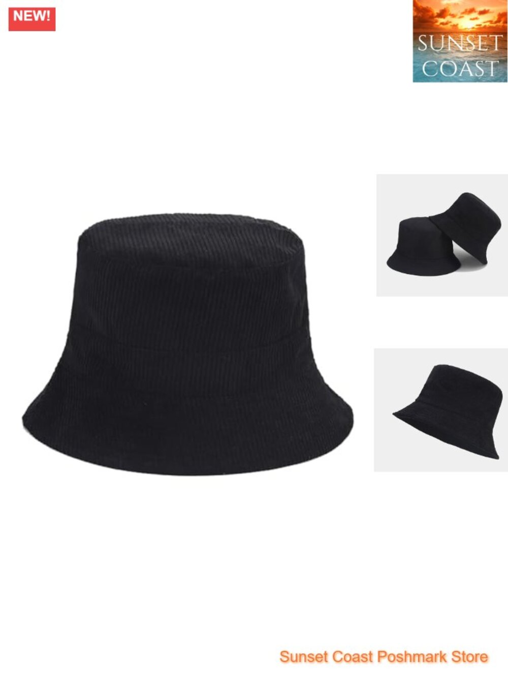 Corduroy Bucket Hat Cotton Reversible Unisex Travel Beach Fishing Cap